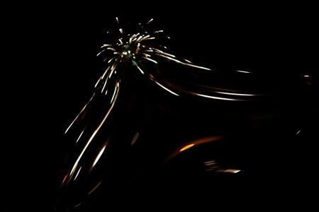 Fireworks, lights in the darkness, festive atmosphere, abstract backgroundの写真素材
