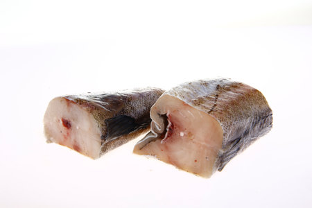 Cod isolated on a white background, fresh
