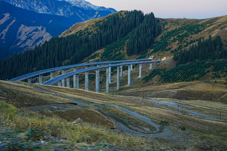 A bridge to the valley, Very spectacularの写真素材