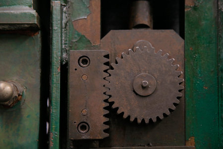 The old factory abstract background of industrial equipment