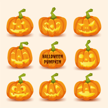 Halloween Pumpkin concept. Vector design illustrationのイラスト素材
