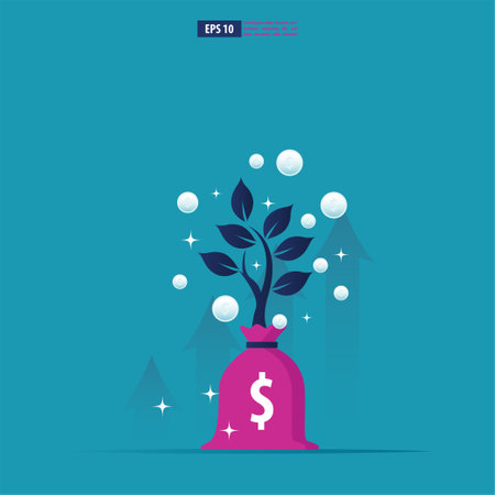 Return on investment, ROI chart and graph, Business, profit, and success. business vector  illustrationのイラスト素材