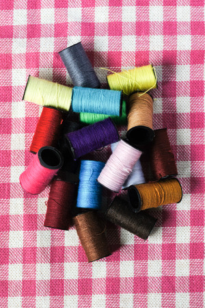Colored thread for sewing.の写真素材