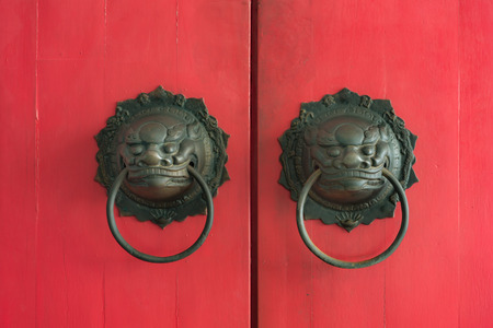 vintage door china artの写真素材