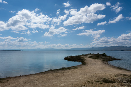 Sky and Lake in Thailand.の写真素材