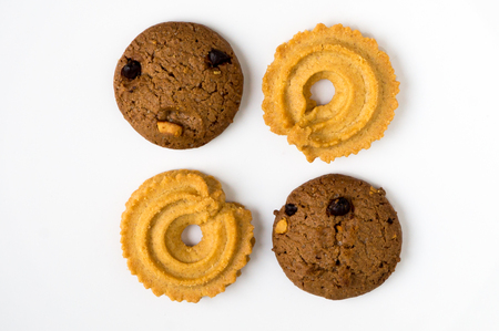 cookie on white background, isolatedの写真素材