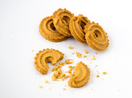 cookie on white background, isolatedの写真素材