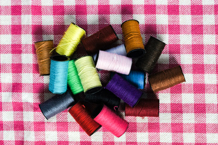 Colored thread for sewing.の写真素材