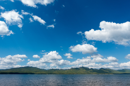 Lake and sky in summerin Thailand.の写真素材