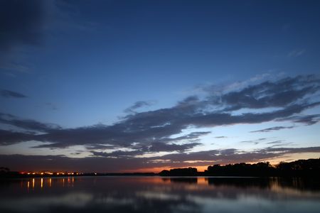 river night scenery in north chinaの写真素材