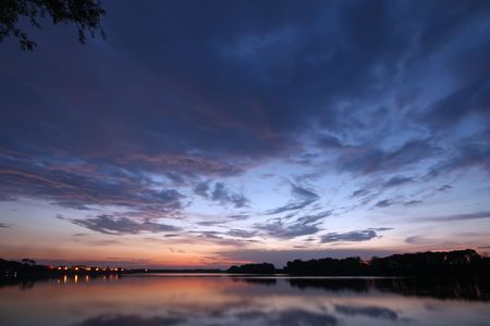 river night scenery in north chinaの写真素材