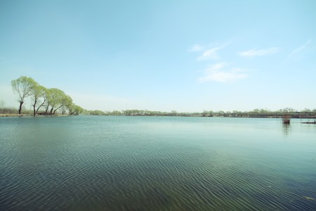 river scenery of northern chinaの写真素材