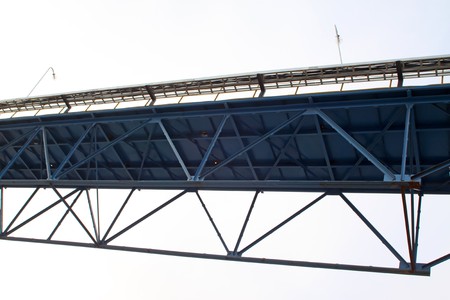 close up of pictures, iron bridge in the air, in a professional manufacturer, Tangshan, Hebei...