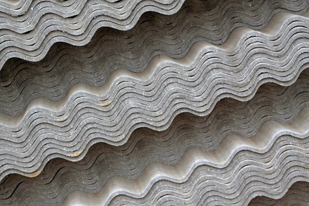 close up of asbestos tile, Luannan County, Hebei Province of China.の写真素材