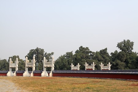 the scenery of temple of heaven in beijing,china.の写真素材