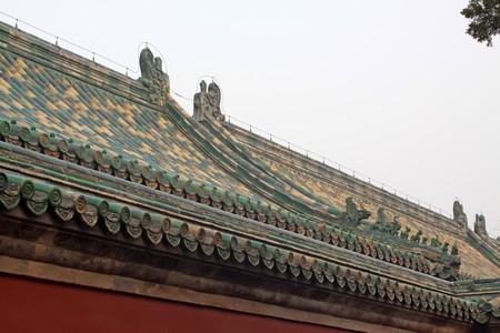 the roof in temple of heaven in beijing,china.の写真素材