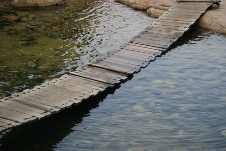 wooden bridge in the water flow, in a national geological park, Qinglong Manchu Autonomous County,Qinhuangdao City, Hebei Province, China.
の写真素材