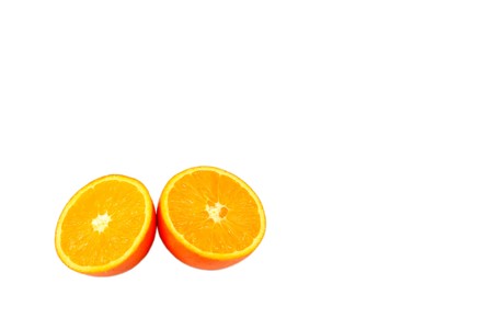 close-up of a tangerine, a kind of fruit の写真素材