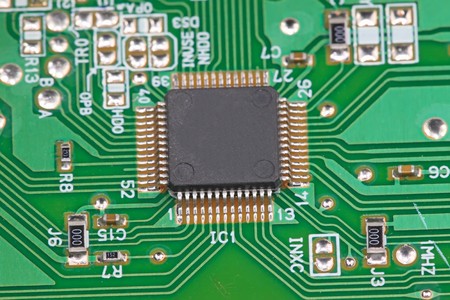 close up of printed circuit boards