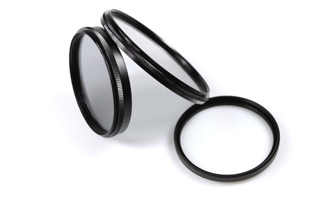 close up of filters lense on white backgroundの写真素材