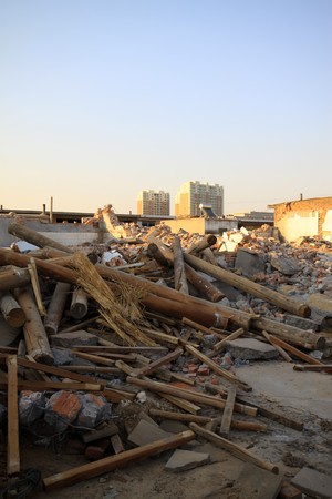 city demolition site in north china.の写真素材