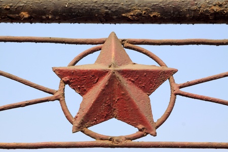 close up of oxidation rust wrought iron の写真素材