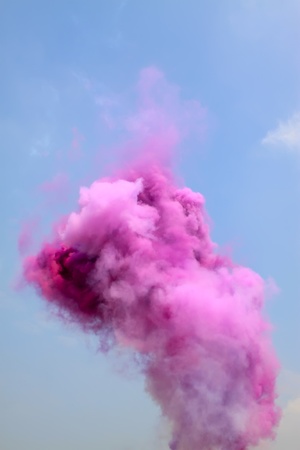 colored smoke in the sky