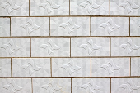 white ceramic tile wall in rural north china 