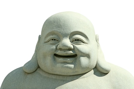 bodhisattva's head - closeup of stone carving works の写真素材