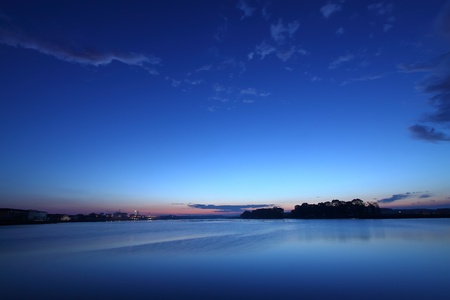 river night scenery in north chinaの写真素材
