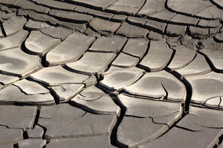 cracked land inrural areas, northern China の写真素材
