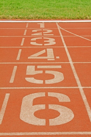 closeup of playground plastic runwayのeditorial素材