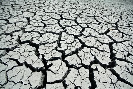 cracks in the land in rural areas, northern China