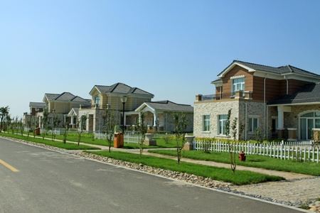 European architecture in the lawn in chinaのeditorial素材