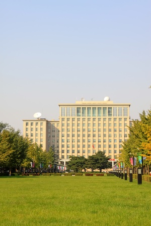 Tsinghua university campus architecture and landscape のeditorial素材