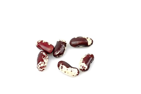closeup of beans in white background