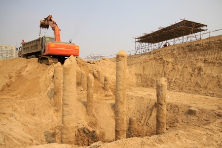 construction site landscape in chinaのeditorial素材