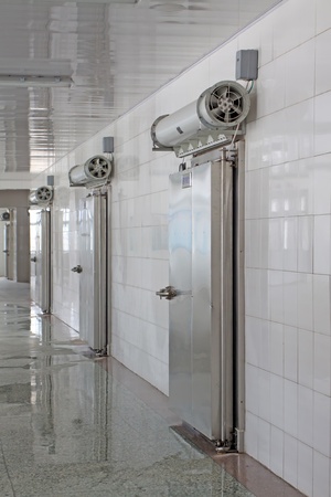 closeup of cold storage gateのeditorial素材