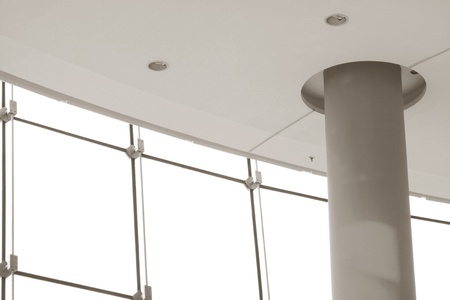 pillar and glass window in the hall in a city in chinaのeditorial素材