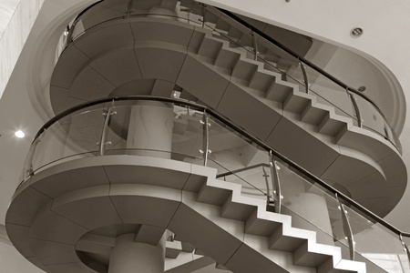 city indoor glass rotary stairs in chinaのeditorial素材