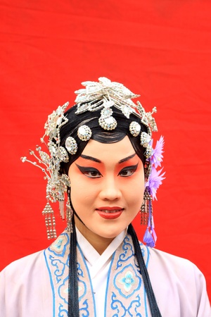 October 18, 2009 backstage makeup opera actress in a performance in the activity, China のeditorial素材