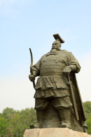 character stone statues in a park, north chinaの写真素材