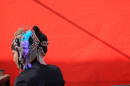 October 20, 2009 backstage makeup opera actress in a performance in the activity, China のeditorial素材