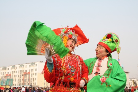 yangko performances in tangshan in chinaのeditorial素材