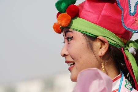 yangko multicoloured face in North chinaのeditorial素材