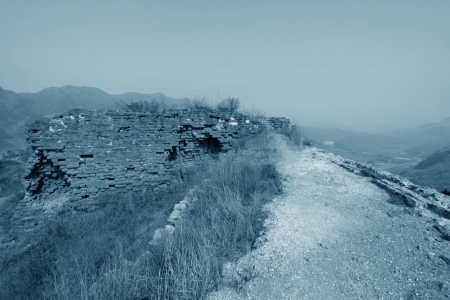 the original ecology of the great wall pass in north chinaの写真素材