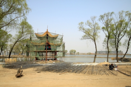 construction site in a park in north chinaのeditorial素材