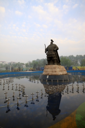 character stone statues in a park, north chinaのeditorial素材