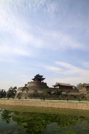ancient Chinese traditional architecture in handan city の写真素材