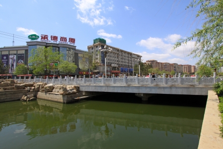 river scenery in the city, north chinaのeditorial素材